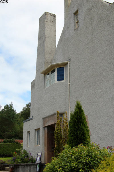 Entrance facade at Hill House. Helensburgh, Scotland.