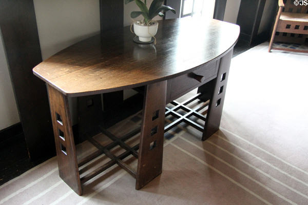 Hall table by C.R. Mackintosh at Hill House. Helensburgh, Scotland.