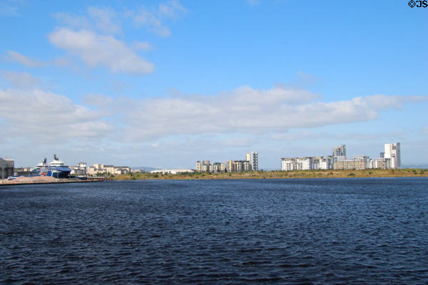 Housing development around Leith harbor. Edinburgh, Scotland.
