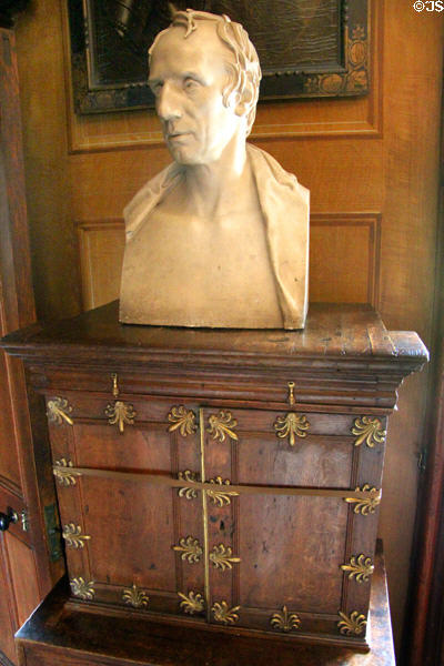 Plaster bust of Wordsworth by Sir Francis Chantry at Abbotsford House. Melrose, Scotland.