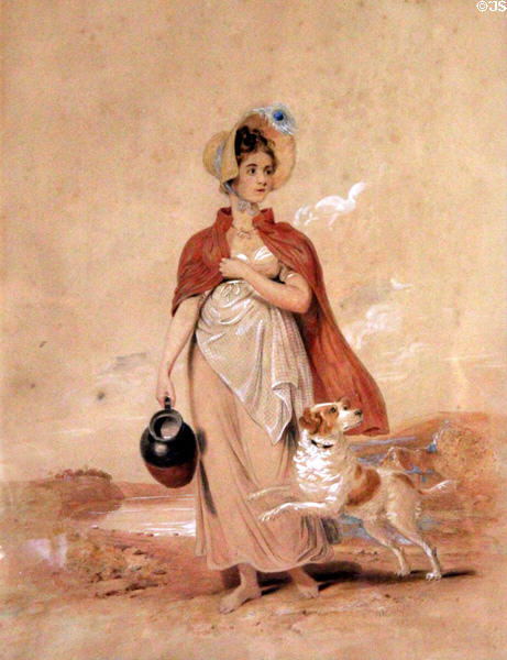 Portrait of Anne, 2nd daughter of Sir Walter Scott by Nicholson at Abbotsford House. Melrose, Scotland.