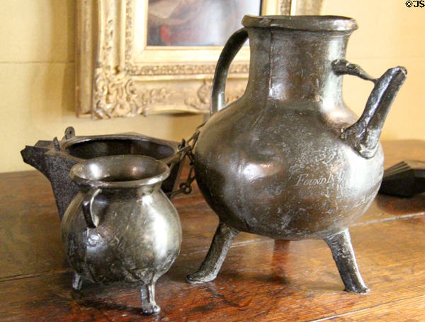 Bronze vessels reputedly found in 1822 at Roman fort near Kirkintilloch at Abbotsford House. Melrose, Scotland.