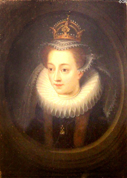 Antwerp portrait (19th C copy) of Mary Queen of Scots at Mary Queen of Scots House. Jedburgh, Scotland.