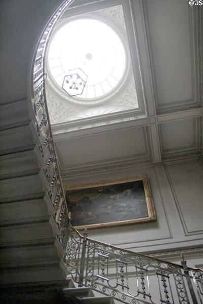 Silver staircase at Manderston House. Duns, Scotland.