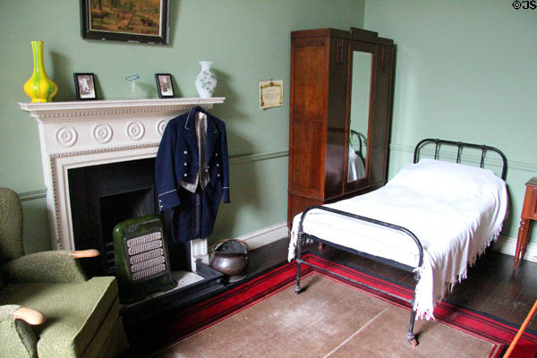 Manservant's bedroom in basement at Manderston House. Duns, Scotland.