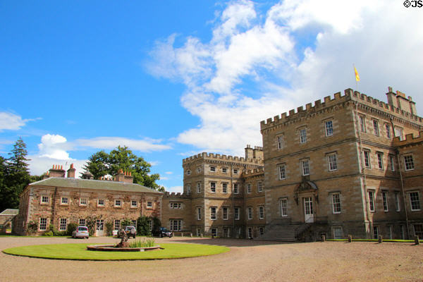 North entrance facade of Mellerstain House. Gordon, Scotland.