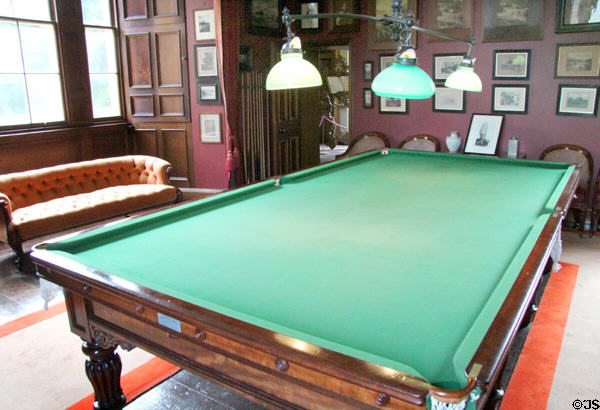 Billiards room at Thirlestane Castle. Scotland.