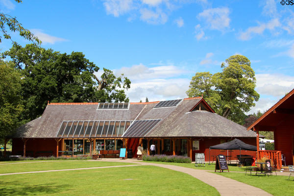 Welcome center at Glamis Castle. Angus, Scotland.