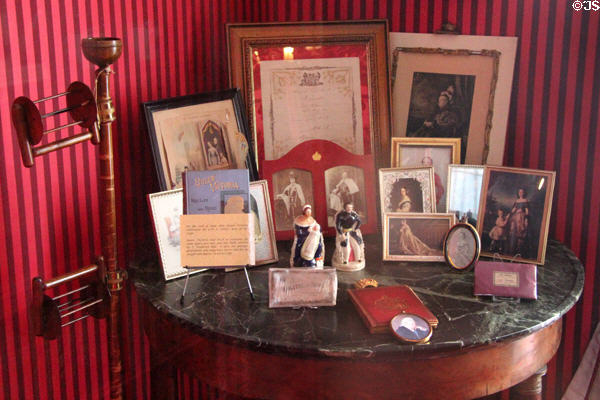 Mementos of Queen Victoria in her suite at Scone Palace. Perth, Scotland.