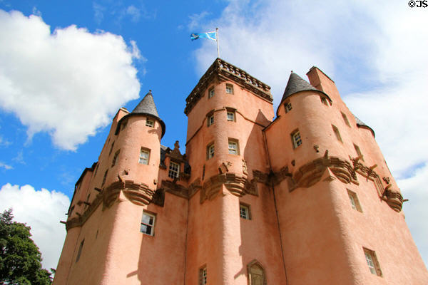 Upper stories of Craigievar Castle. Alford, Scotland.