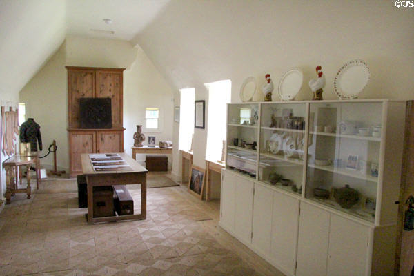 Long gallery on top floor once used as ballroom at Craigievar Castle. Alford, Scotland.