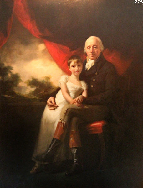 John Stirling of Kippendavie (1742-1816) & his youngest daughter, Jean Wilhelmina (1804-1859) portrait (c1810) by Henry Raeburn at Fyvie Castle. Turriff, Scotland.