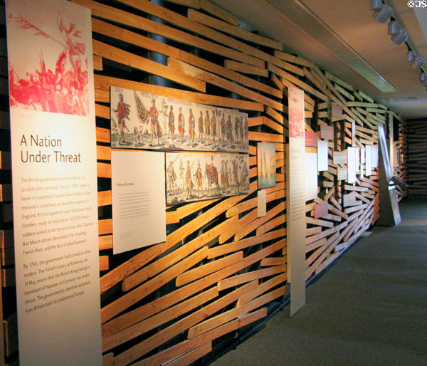 Display design at Culloden Moor Visitor Centre. Culloden Moor, Scotland.