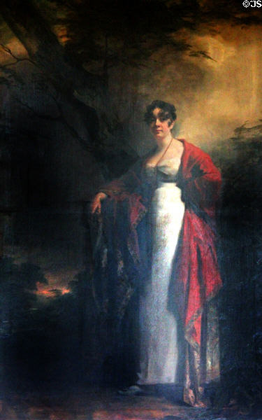 Portrait of Mrs. Hamilton by Sir Henry Raeburn at Duff House. Banff, Scotland.