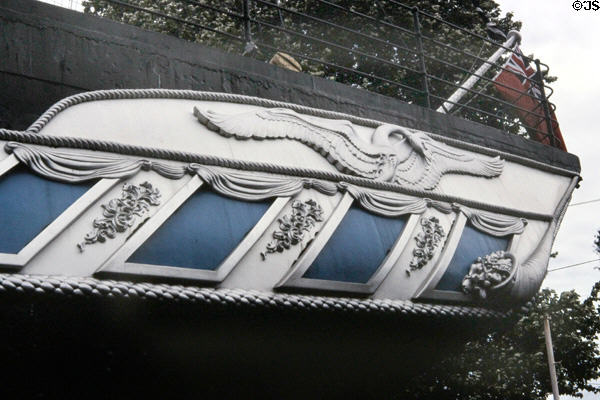 Decorations on SS Great Britain. Bristol, England.