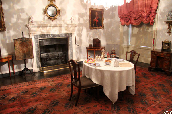 Breakfast parlor at Georgian House Museum. Bristol, England.
