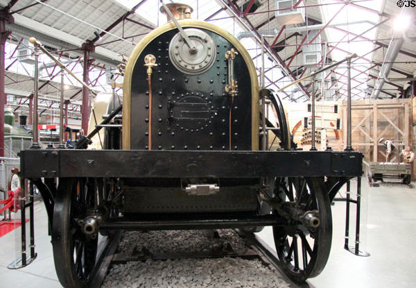 Locomotive 150 (1837) by R. Stephenson Engineers in Newcastle upon Tyne at STEAM Museum of Great Western Railway. Swindon, England.
