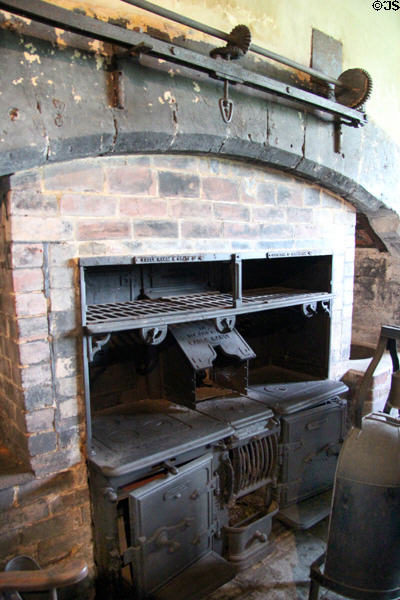 Kitchen fireplace at Chastleton House. Moreton-in-Marsh, England.