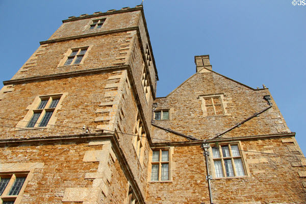 Facade of Chastleton House with supporting quoins. Moreton-in-Marsh, England.