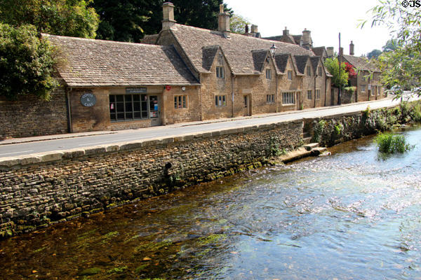 Coln River which flows through the town. Bibury, England.