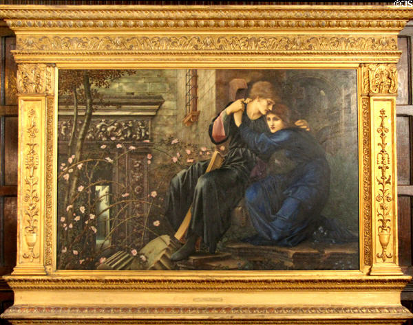 Love Among the Ruins painting (1894) by Edward Burne-Jones at Wightwick Manor. Wolverhampton, England.
