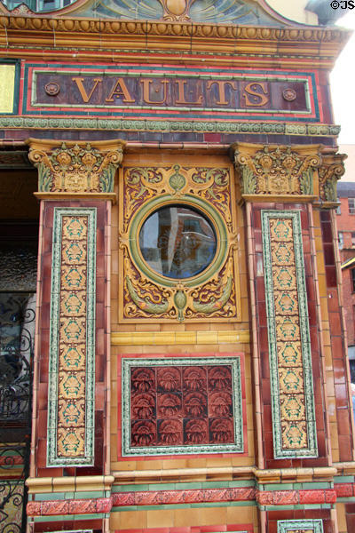 External tiles at Crown Liquor Saloon. Belfast, Northern Ireland.