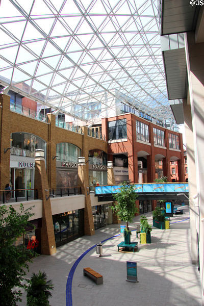 Victoria Square shopping center architecture. Belfast, Northern Ireland.