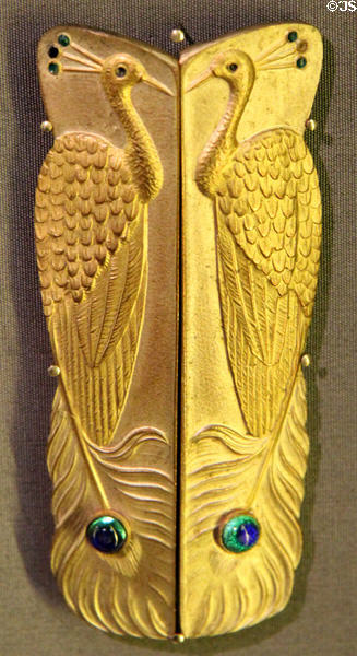 Gilt & enamel buckle (early 20thC) at Ulster Museum. Belfast, Northern Ireland.