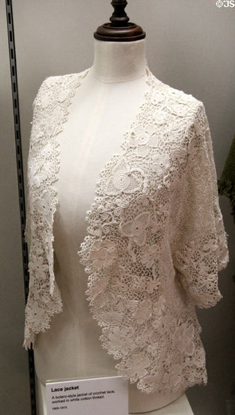 Irish lace jacket (1905-10) at Ulster American Folk Park. Omagh, Northern Ireland.