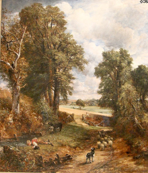 Cornfield painting (1826) by John Constable at National Gallery. London, United Kingdom.