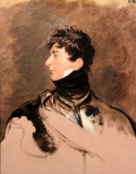 King George IV (b1762 r1820-1830) portrait (c1814) by Sir Thomas Lawrence at National Portrait Gallery. London, United Kingdom.