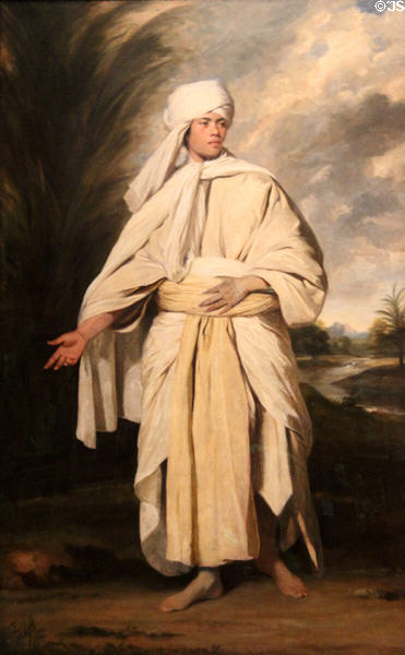 Polynesian Mai portrait (c1776) by Sir Joshua Reynolds at National Portrait Gallery. London, United Kingdom.