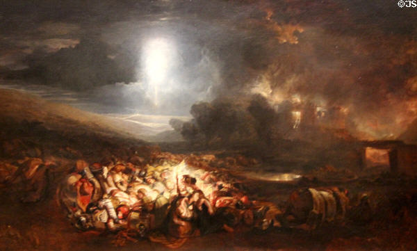 Field of Battle of Waterloo painting (1818) by Joseph Mallord William Turner at Tate Britain. London, United Kingdom.