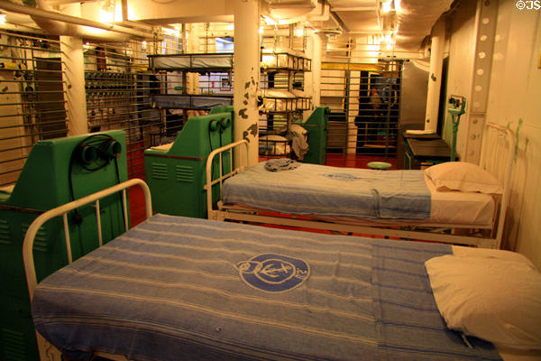 Hospital beds aboard Battleship Alabama. Mobile, AL.