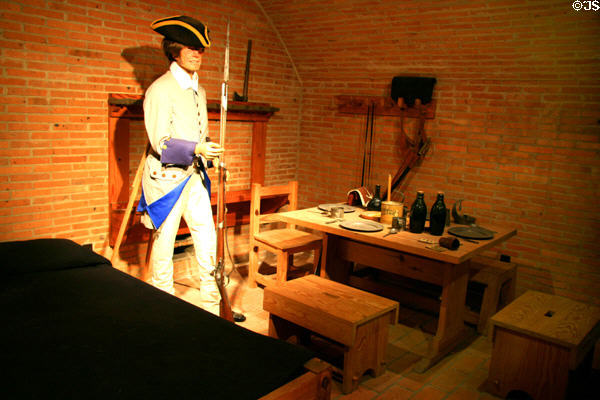 Recreation of French soldier's quarters at Fort Condé Museum. Mobile, AL.