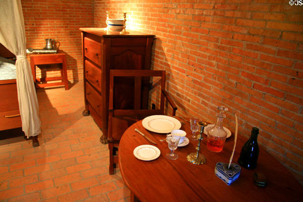 Recreation of French officer's quarters at Fort Condé Museum. Mobile, AL.