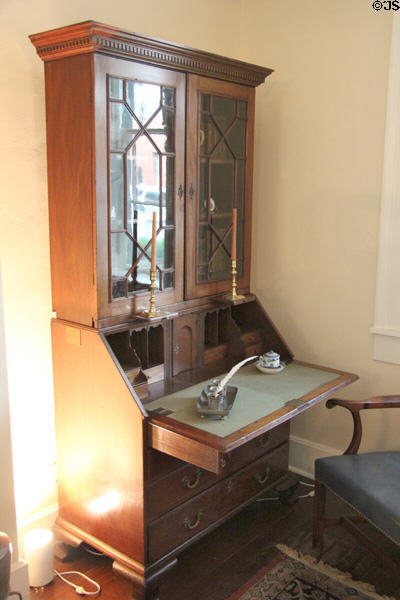 Dropfront secretary (c1763-80) by Chippendale of Englandat Conde-Charlotte Museum. Mobile, AL.
