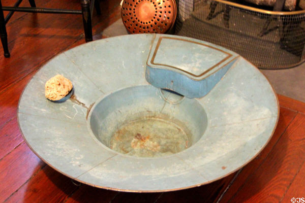 Tin sitting bathtub at Conde-Charlotte Museum. Mobile, AL.