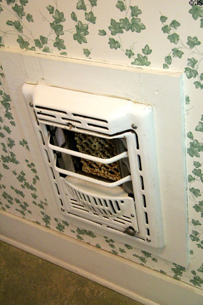 Bathroom electric wall heater at Clinton Birthplace Home. Hope, AR.