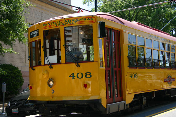 Heritage streetcar of Central Arkansas Transit. Little Rock, AR.
