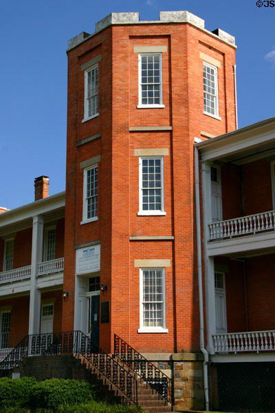 Octagonal tower of U.S. Arsenal building where General Douglas McArthur was born in 1880. Little Rock, AR.