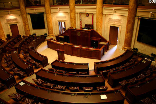 House chamber of Arkansas State Capitol. Little Rock, AR.