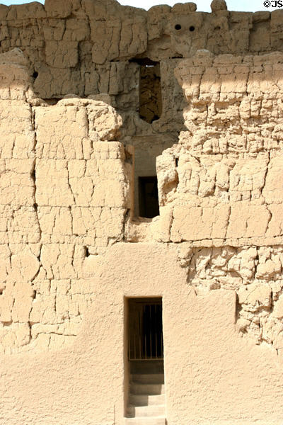 Casa Grande Ruins National Monument window placement. Casa Grande, AZ.