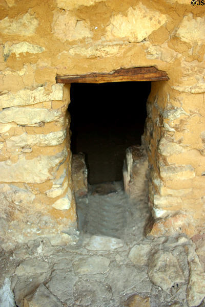 Cave entrance in Walnut Canyon National Monument. AZ.