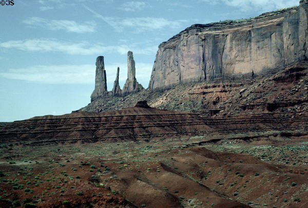 Escarpment at Monument Valley. AZ.