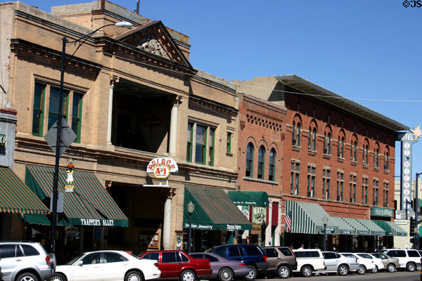 Montezuma Street heritage buildings including Palace Hotel. Prescott, AZ.