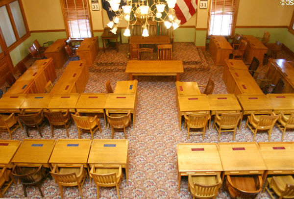 State Capitol museum legislature chamber recreation (legislature meets in new building). Phoenix, AZ.