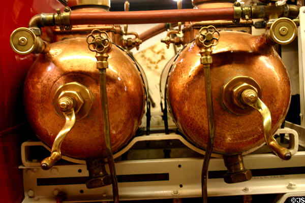 Meck / Holloway ladder & chemical truck brass control in Hall of Flame. Phoenix, AZ.
