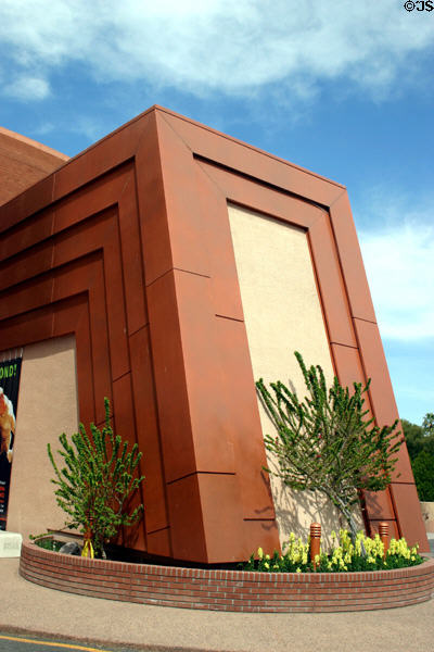 Grady Gammage Auditorium buttress added to Wright's structure (c1990s) to expand performance area. Tempe, AZ.