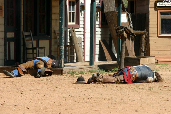 Bad guys gunned down at Pioneer Living History Museum. Phoenix, AZ.